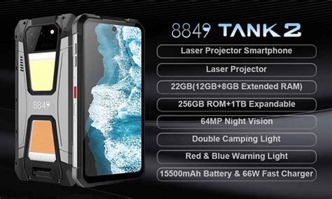 Unihertz Tank Smartphone Has A Mah Battery And A Built In Laser