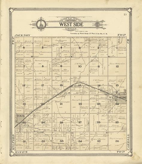 Map Of West Side Township From Standard Atlas Of Crawford County Iowa