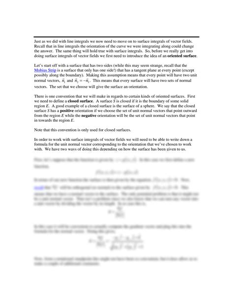 SOLUTION Surface Integrals Of Vector Fields Studypool