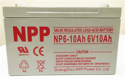 NPP NP6 10Ah Rechargeable Sealed Lead Acid 6V 10Ah Battery F1