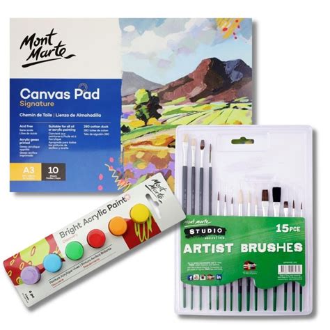 Beginner Essentials Painting Kit | Kids Adults Acrylic Paint Starter ...