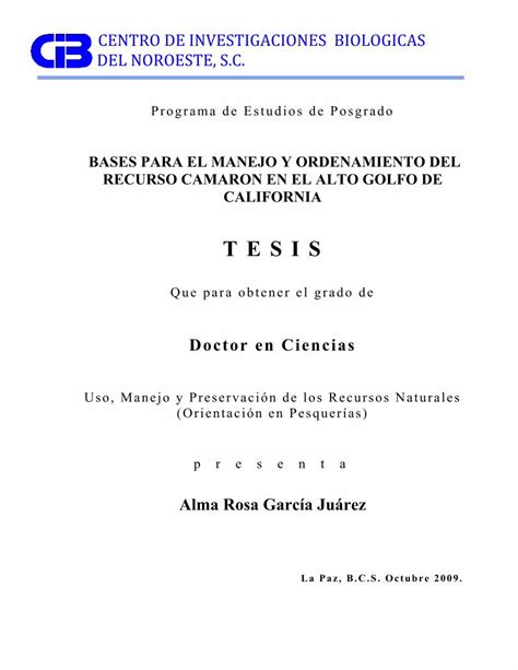 Pdf Bases Para El Manejo Y Ordenamiento Del Recurso Camaron En