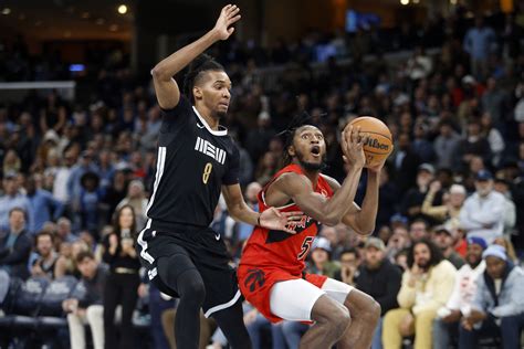 Toronto Raptors Guard Immanuel Quickley Drives To The Basket As