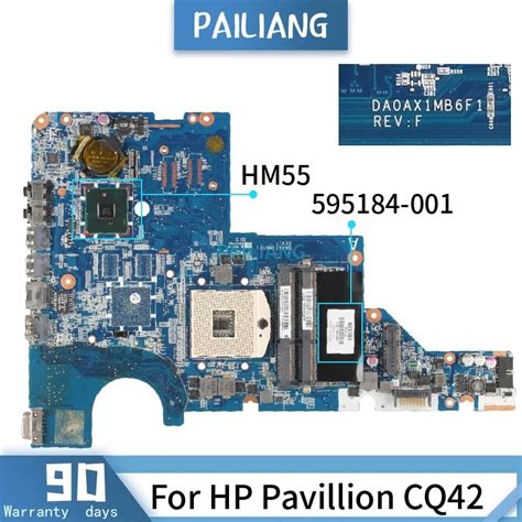 595184 001 For Hp Pavillion Cq42 Da0ax1mb6f0 Hm55 Mainboard Laptop