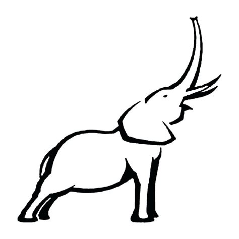 Simple Elephant Outline | Free download on ClipArtMag