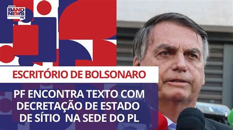 Pf Encontra Texto Decreta O De Estado De S Tio Em Escrit Rio De