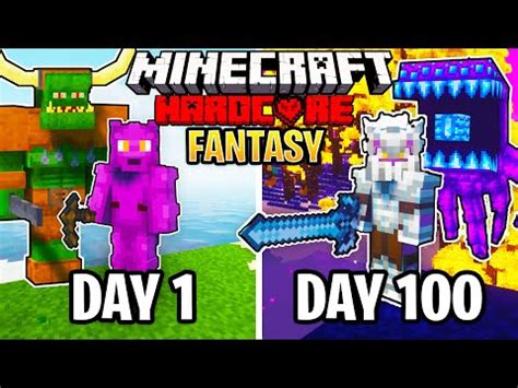 I Survived 100 Days In A FANTASY REALM In Hardcore Minecraft Here S