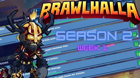 Brawlhalla Completing Season 2 Battlepass Week 1 Challenges YouTube