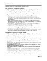 Studynotes Docx PSYC2030 Study Notes Chapter 1 Behavioral Research