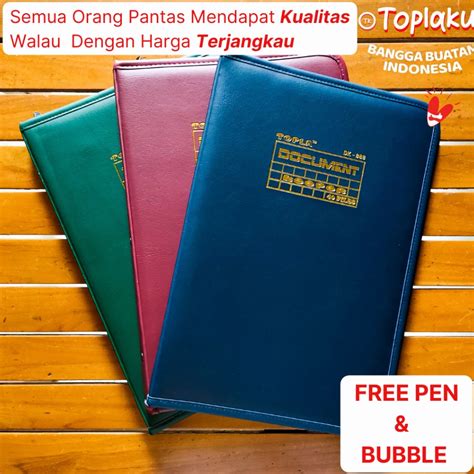 Jual TOPLA Map Dokumen Keeper Ijazah Resleting Anti Air Document Tempat