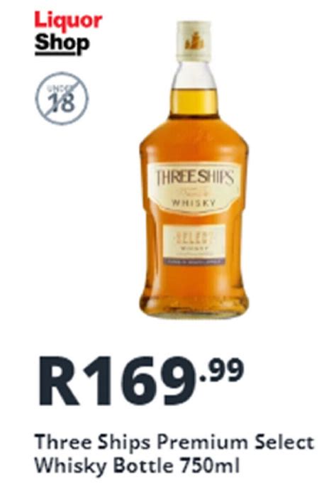 Three Ships Premium Select Whisky Bottle Ml Offer At Shoprite Liquor