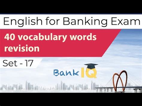 Learn English For Bank Exams Set Vocabulary Words Revision Youtube