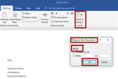 How To Perform A Mail Merge In Word Using An Excel Spreadsheet