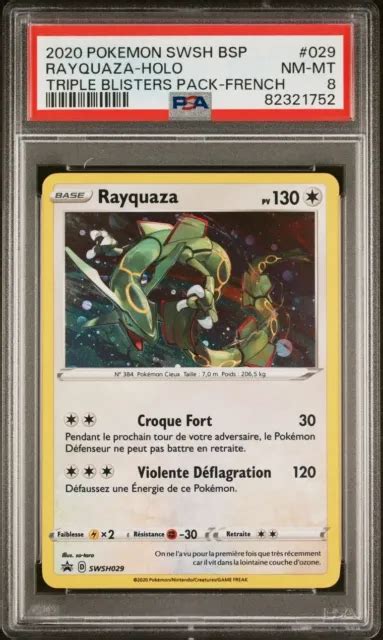 Carte Pok Mon Rayquaza Holo Promo Black Star Swsh Fr Psa Eur