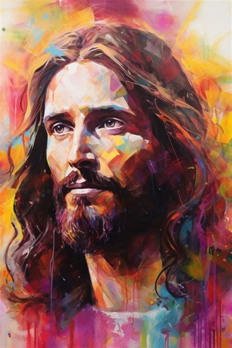 Jesus art vibrant aesthetic of our Lord and Savior in 2024 | Jesus art ...