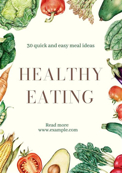 Healthy eating poster template and | Free Photo - rawpixel