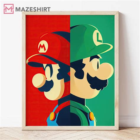 Super Mario and Luigi Wall Art Poster