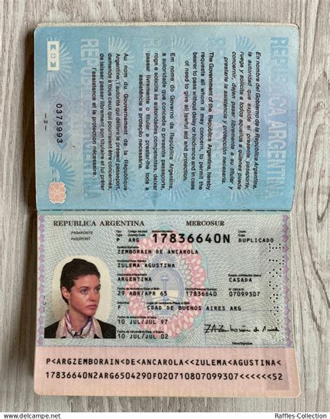 Historische Dokumente Argentina Passport Passeport Reisepass