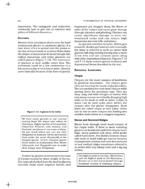 Rbse Book Class 11 Geography Fundamental Of Physical Geography Chapter 7 Landforms And Their