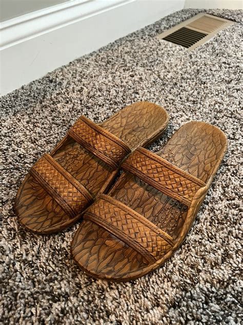 Pali Hawaii Adult Classic Jandal Sandal Light Brown 12 Ebay