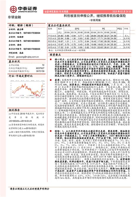 金融 2019 03 24 戴志锋、陆韵婷、蒋峤 中泰证券 墨