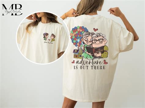 Disney Pixar Up Carl And Ellie Adventure Is Out There Shirt Personalized His Ellie Her Carl