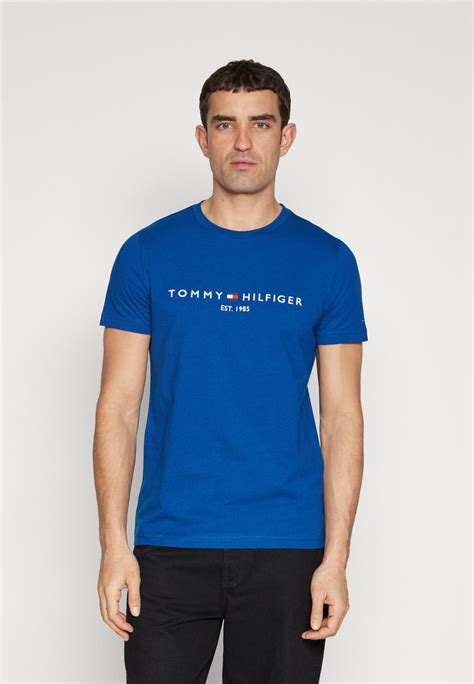 Tommy Hilfiger Logo Tee T Shirt Print Anchor Bluedonkerblauw