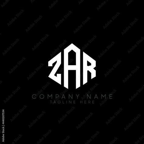 ZAR Letter Logo Design With Polygon Shape ZAR Polygon Logo Monogram