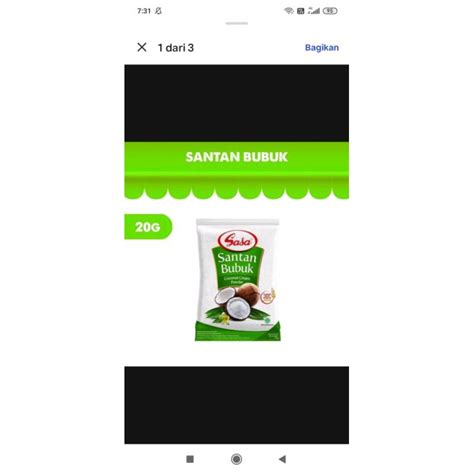 Jual Sasa Santan Bubuk Kelapa Sasa Santan Bubuk Gram Shopee Indonesia