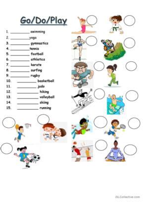 Do Play Go With Sports English Esl Worksheets Pdf Doc