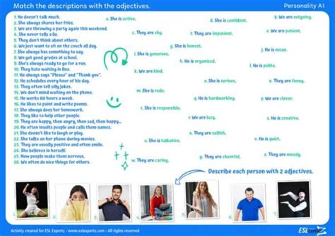 Personality Traits Vocabulary Activity Esl Expertz