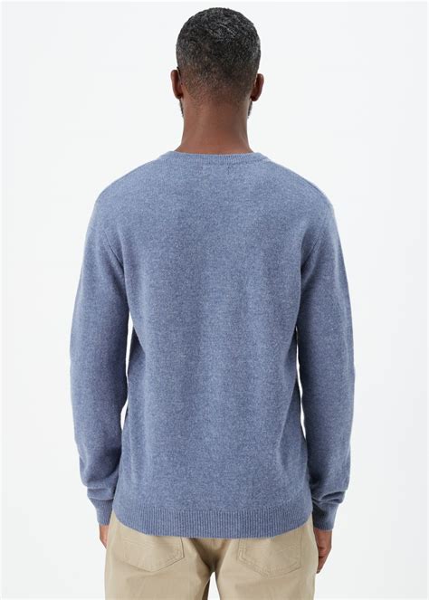 Lincoln Blue Lambswool V Neck Jumper Matalan