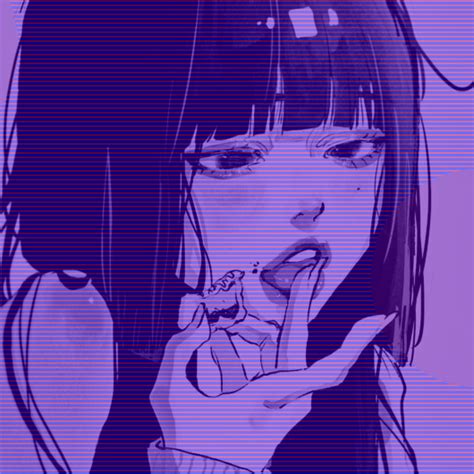 Purple pfp of a girl | Dark purple aesthetic, Anime pixel art, Purple aesthetic