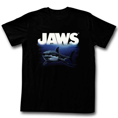 Jaws Shirt Deep Blue Black T-Shirt - Jaws Shirts