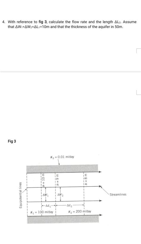 Solved 4 With Reference To Fig 3 Calculate The Flow Rate