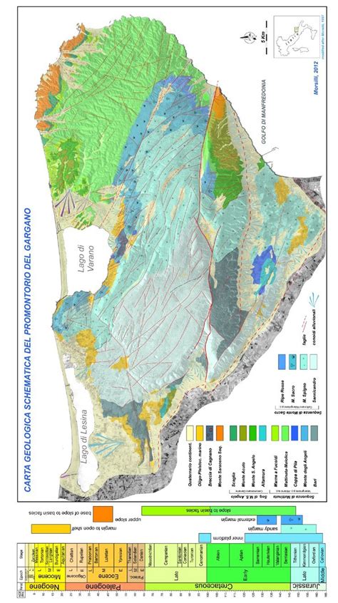 Carta Geologica Schematica Del Gargano Modificata Da Bosellini