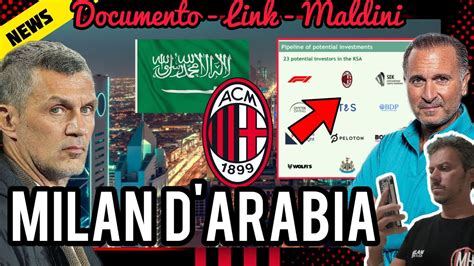 MILAN D ARABIACLAMOROSO DOCUMENTOMALDINI NON MOLLASTADIO