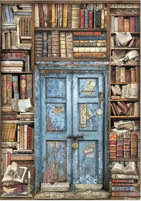 Stamperia Vintage Library A Rice Paper Door Dfsa