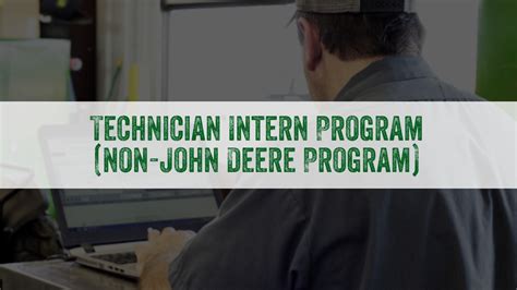 Technician Intern Program Non John Deere Program Wright Implement