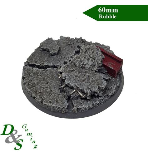 60mm Round Resin Dreadnought Monster Scenic Base Urbanrubble Wh40k