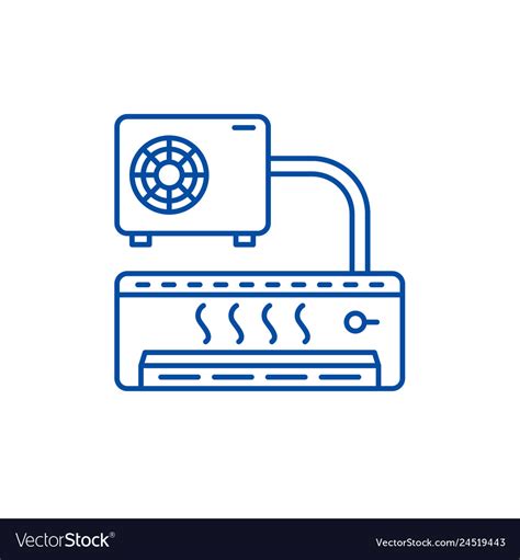 Air Conditioner Line Icon Concept Royalty Free Vector Image