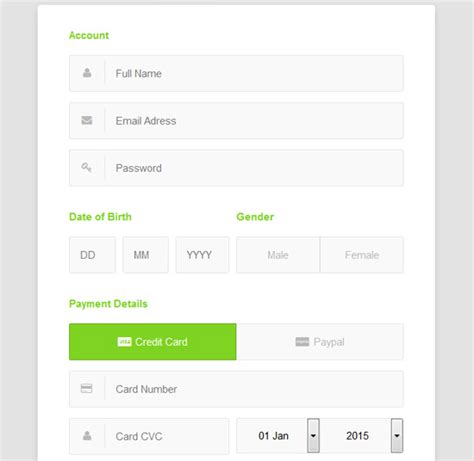 50 Fresh HTML CSS Registration Form Templates FreshDesignweb