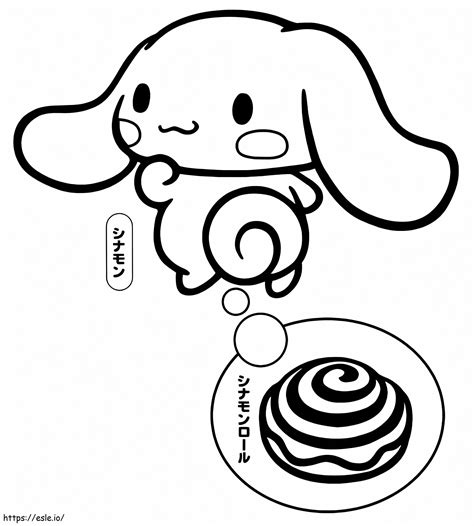 Pretty Cinnamoroll Coloring Page