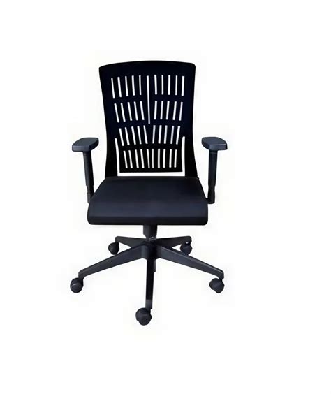 Fabric Mid Back Godrej Revolving Chair Fixed Arm Black At 11319 In