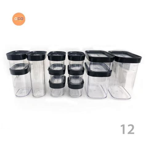 Kit Conjunto Cozinha 12 Potes Herméticos para Mantimentos e