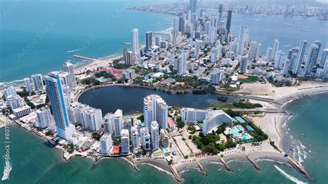 Modern Zone At Cartagena De India In Bolivar Colombia Caribbean