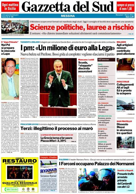 Le Prime Pagine Di Mercoledì 7 Marzo 2012 Il Post