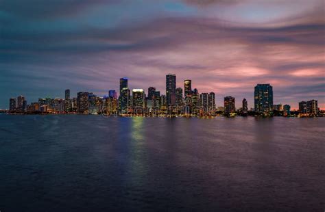 Downtown Miami Skyline at Sunset, Florida. Miami Florida, Skyline of ...