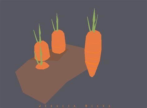 Artstation Lowpoly Carrot