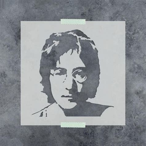 John Lennon Stencil Anime Art Tutorial Easy Drawings Stencils